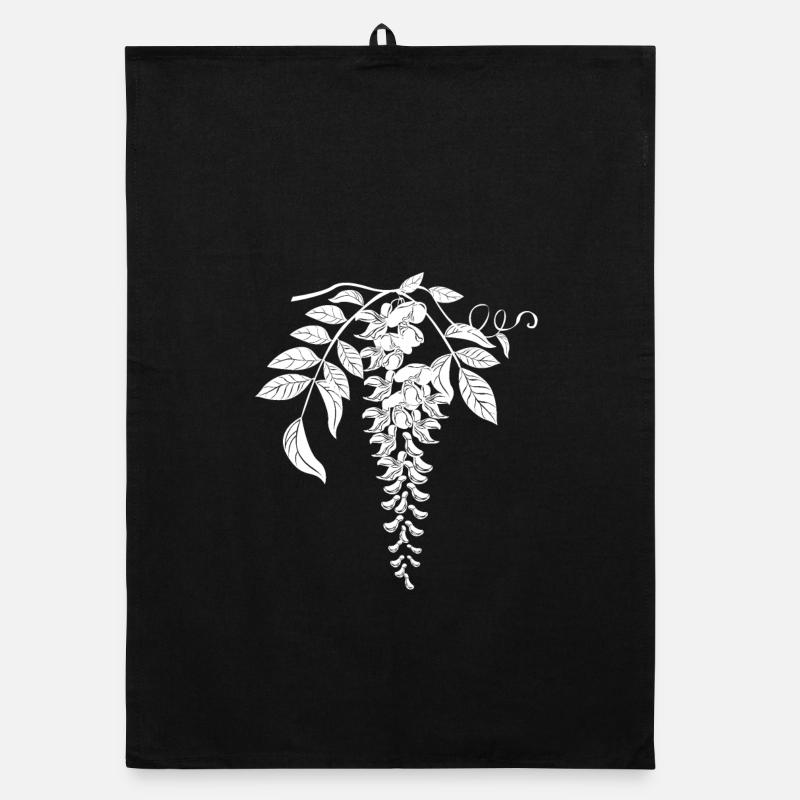 Illustration élégante de glycine pour les vêtements Torchon bio