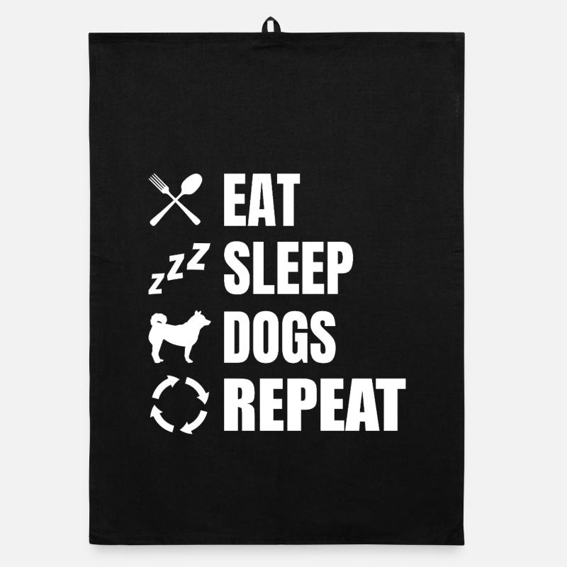 Eat Sleep Dogs Repeat Organic Geschirrtuch
