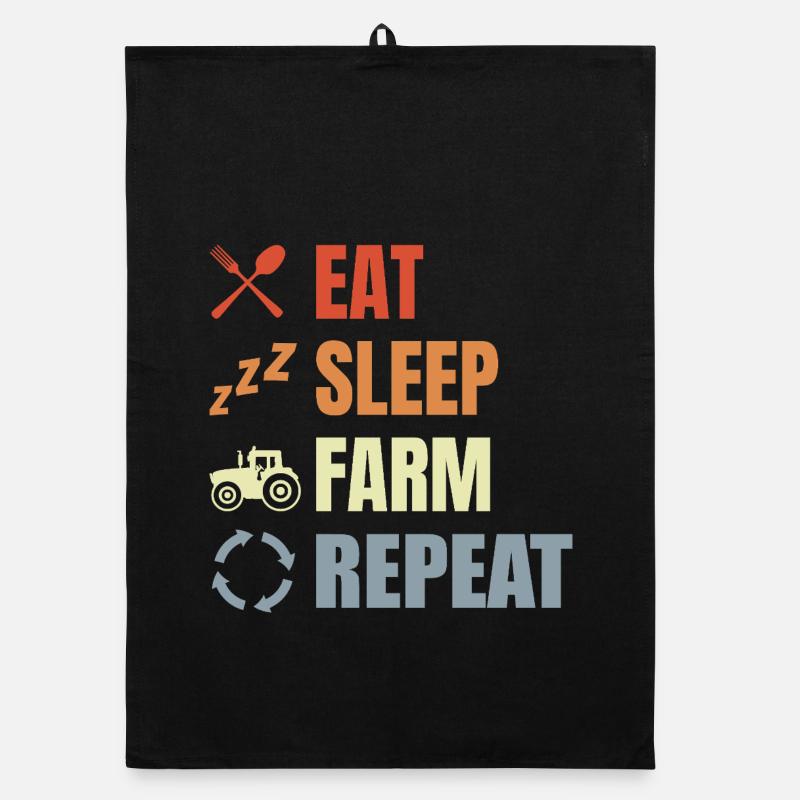 Manger dormir à la ferme Répéter Torchon bio