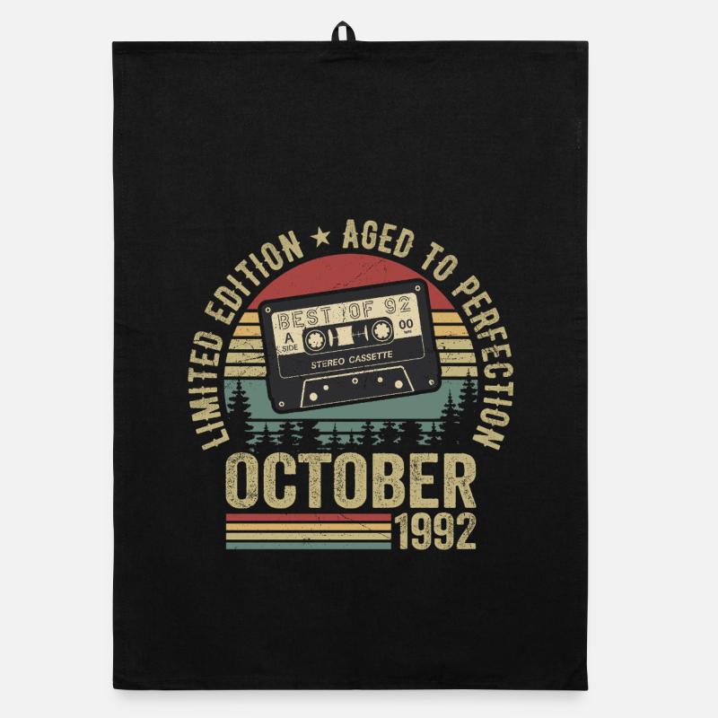 Oldtimer Oktober 1992 Geburtstag Geschenk Oktober Organic Geschirrtuch