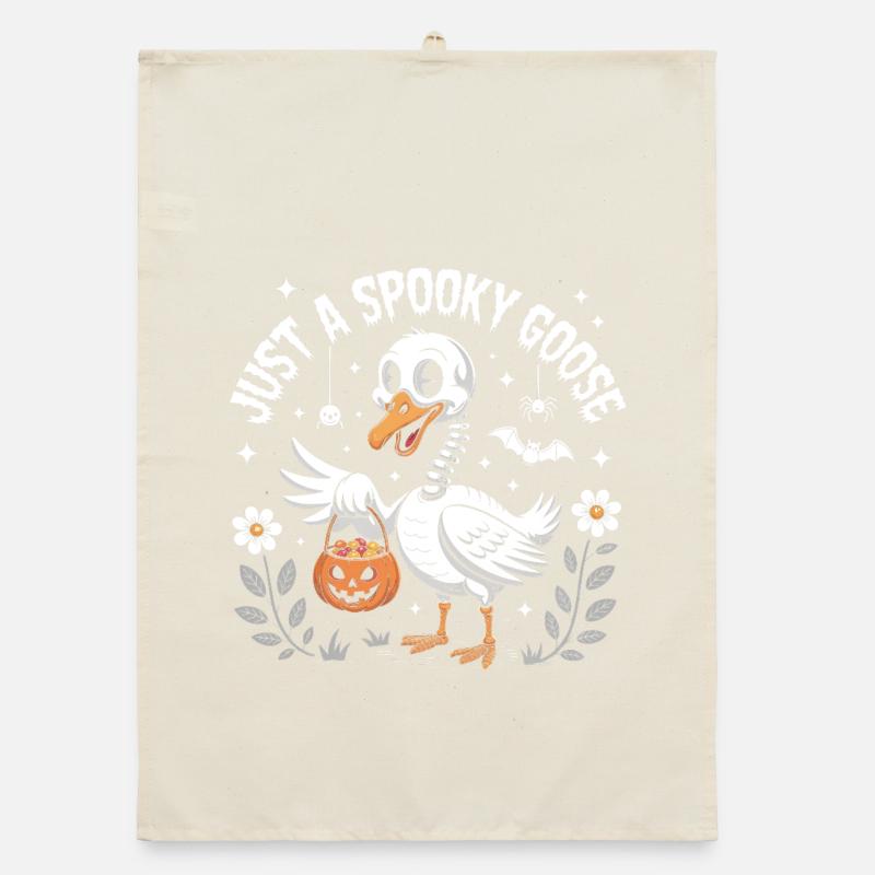 Just a Spooky Goose Organic dish towel