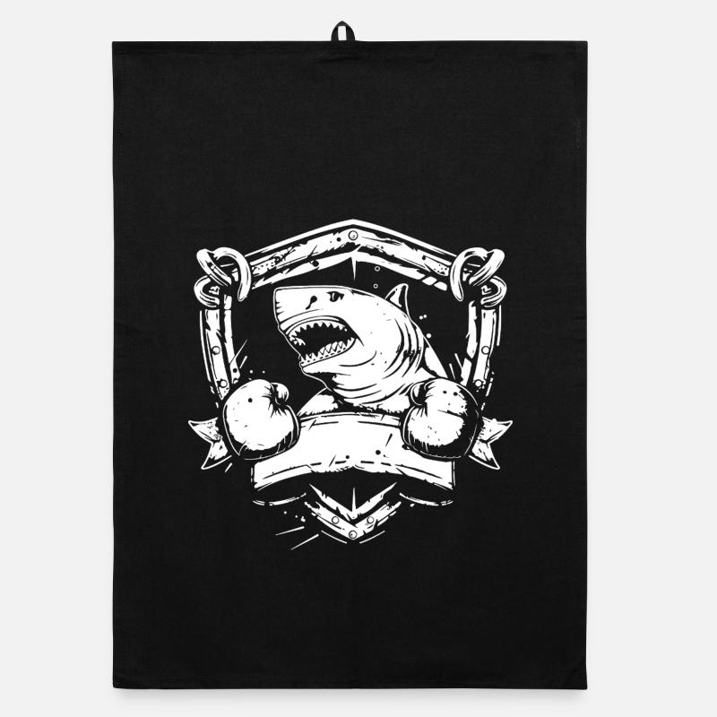 Écusson de boxer requin Torchon bio