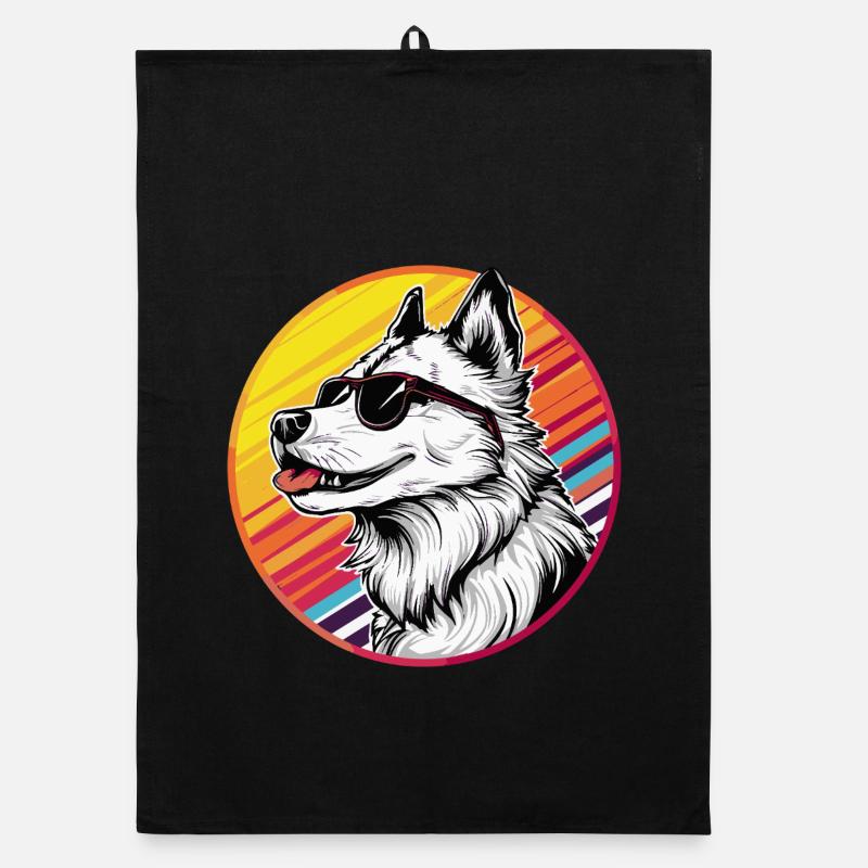 Husky décontracté avec lunettes de soleil Torchon bio