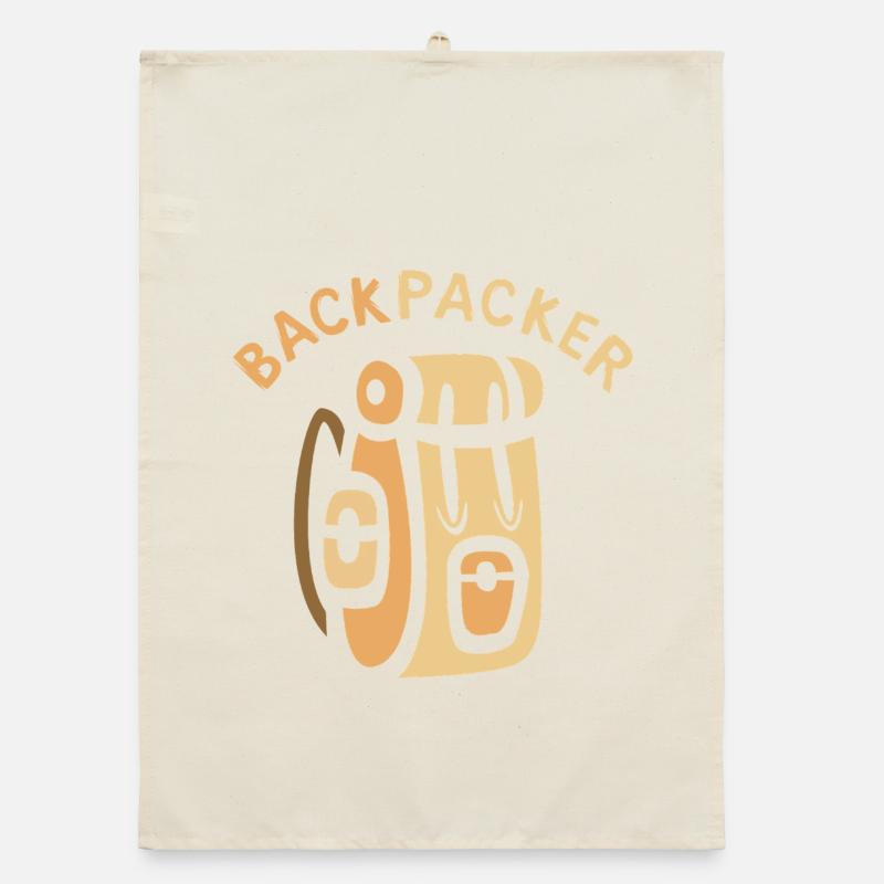 Backpacker Comic Backpack Design Organic dish towel