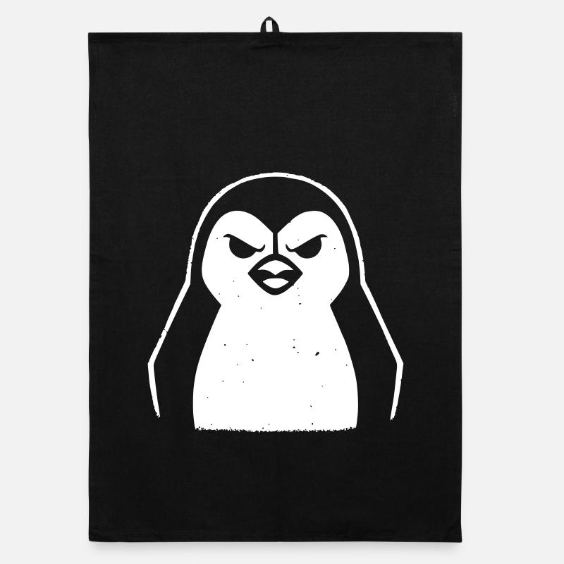 pinguin stencil grunge minimalistisch-vector Linux Organic Geschirrtuch