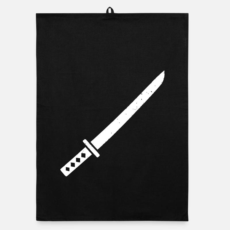 Katana Sword Samurai Japan Weapon Vector Organic dish towel