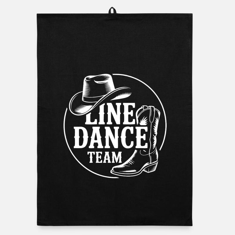 Line Dance Western Team Organic Geschirrtuch