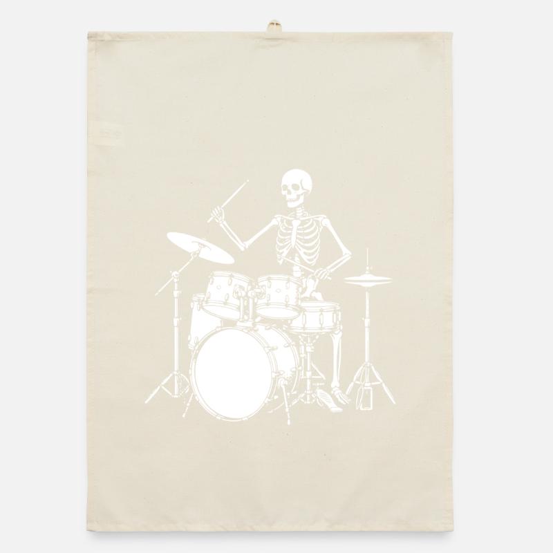 Jam du batteur squelette Torchon bio