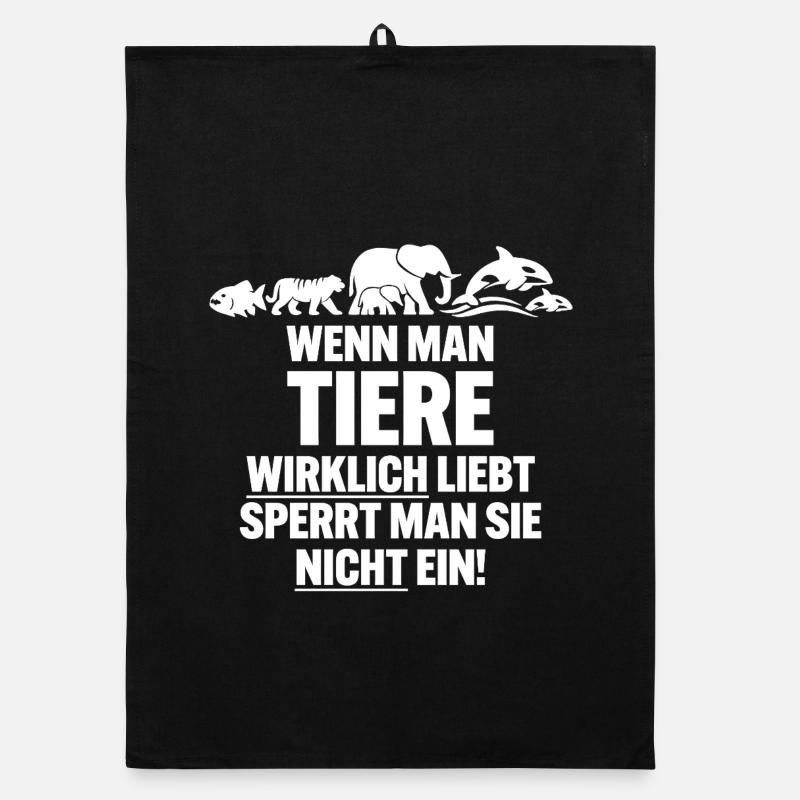 Wild animals do not belong in zoos Organic dish towel