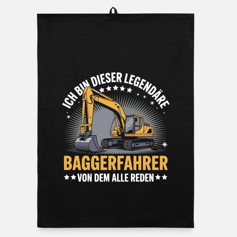 Baggerfahrer Bagger Organic Geschirrtuch