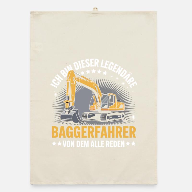 Baggerfahrer Bagger Organic Geschirrtuch