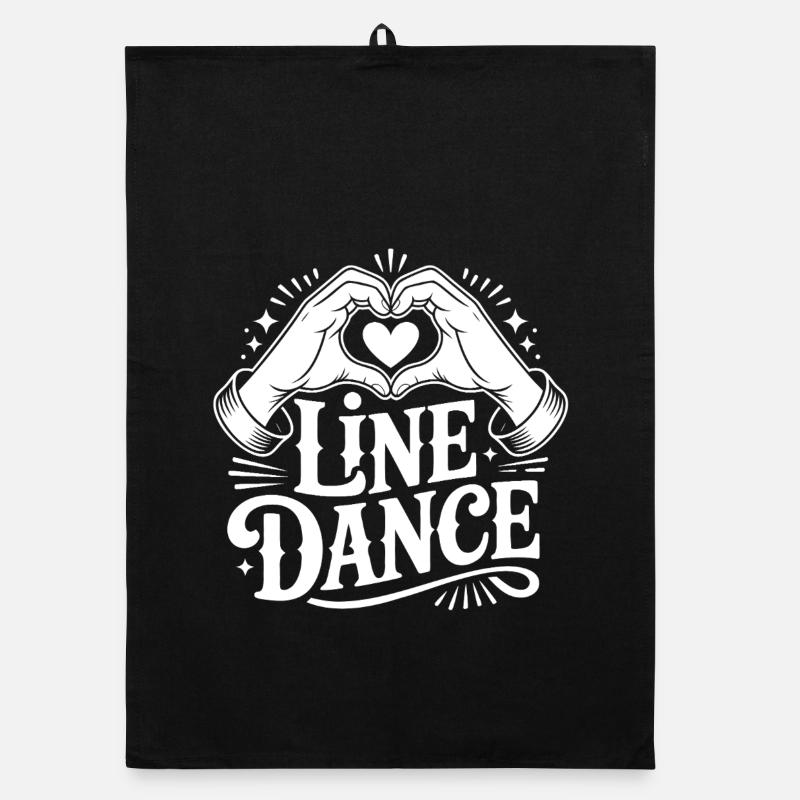 Line Dance Liebe Organic Geschirrtuch