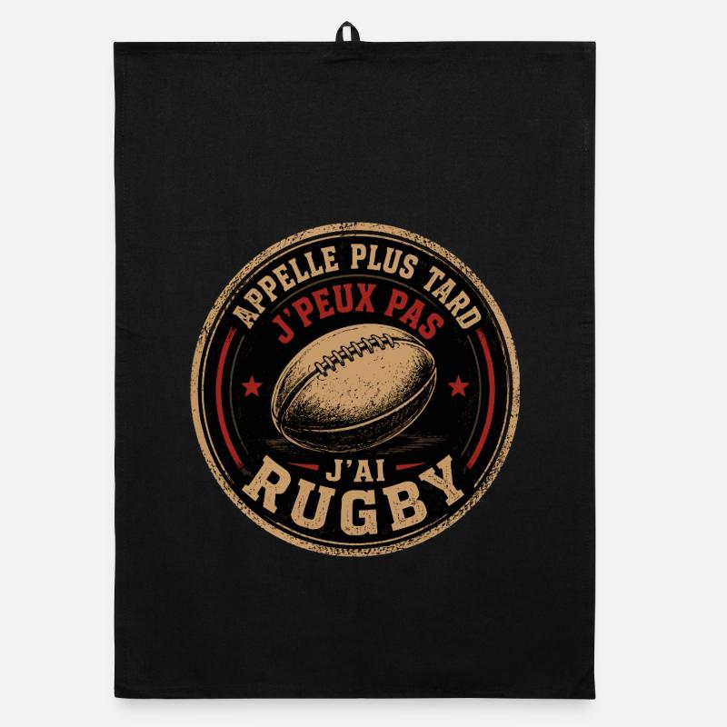 Appelle Plus Tard Rugby Torchon bio