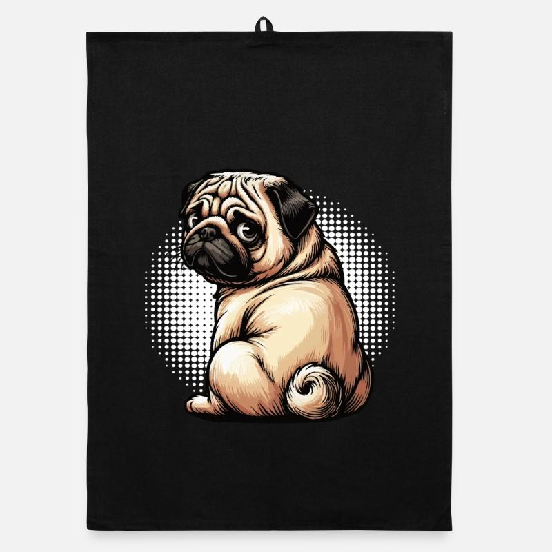 Pug Pugs Pug Owner Pug Lover Pug Holder Organic dish towel