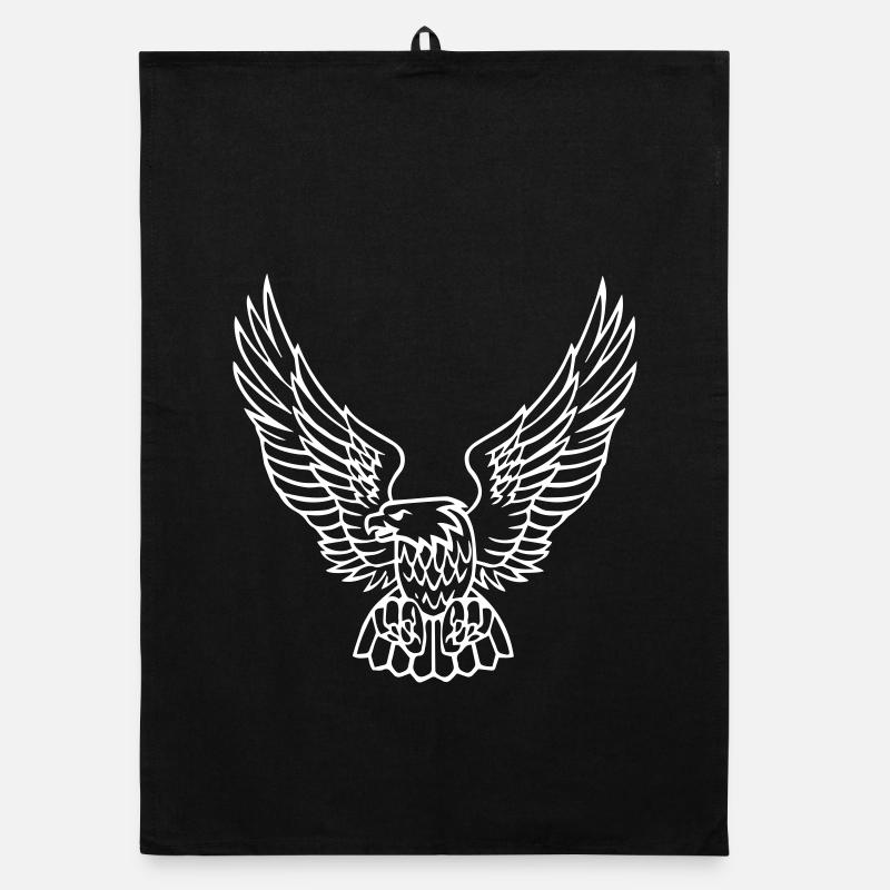 Eagle fait de lignes simples - design Torchon bio