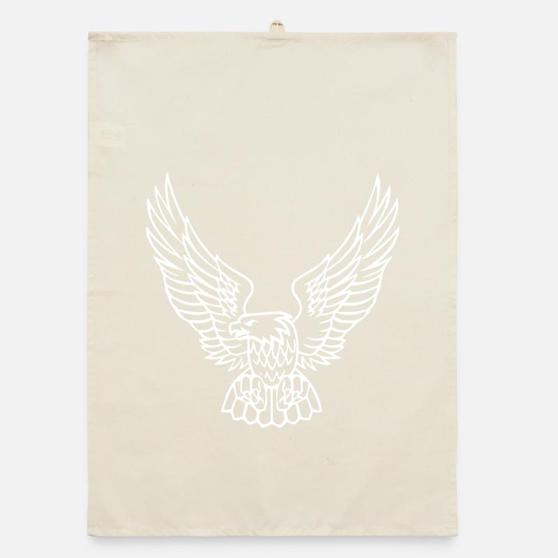 Eagle fait de lignes simples - design Torchon bio