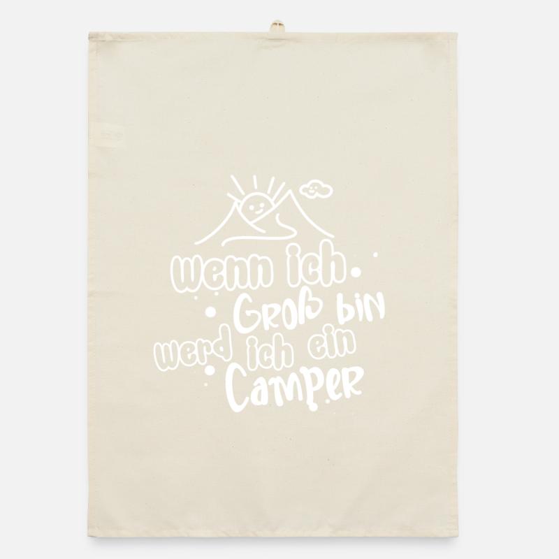 Wenn Ich Groß Bin Werd Ich Camper Organic Geschirrtuch