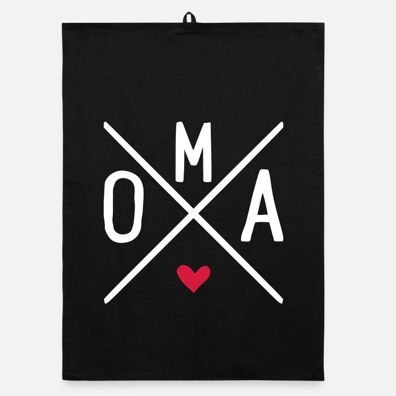 Oma - Organic Geschirrtuch - Schwarz