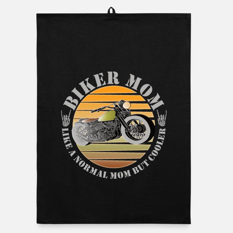 Cool Motorrad Motorradfahrer Mama Mutter Organic Geschirrtuch