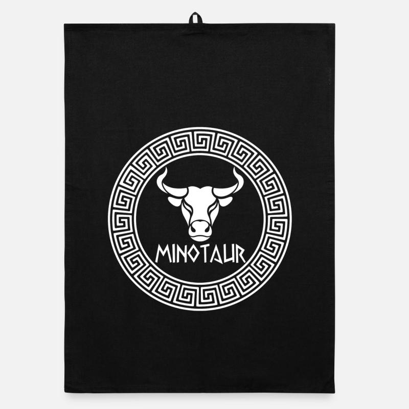 The white minotaur Organic dish towel