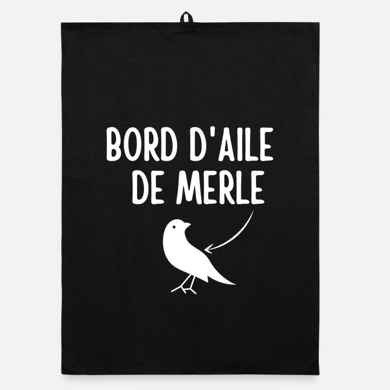 Merle, expression, bord d'aile de merle Torchon bio