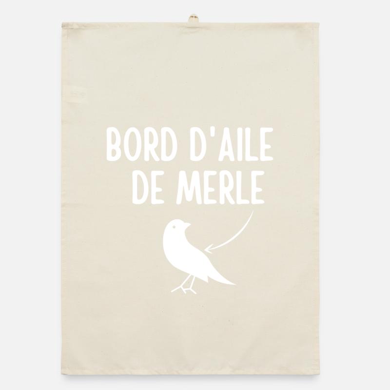 Merle, expression, bord d'aile de merle Torchon bio