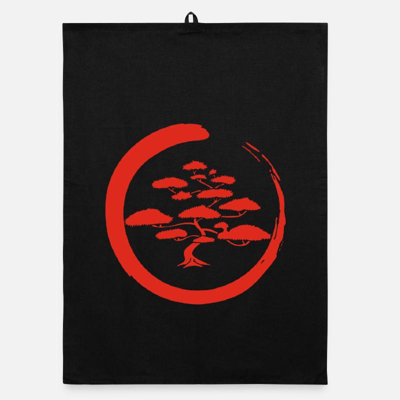 Roter japanischer Baum Organic Geschirrtuch