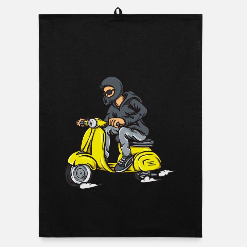 Pilote de scooter masqué en sweat à capuche Torchon bio