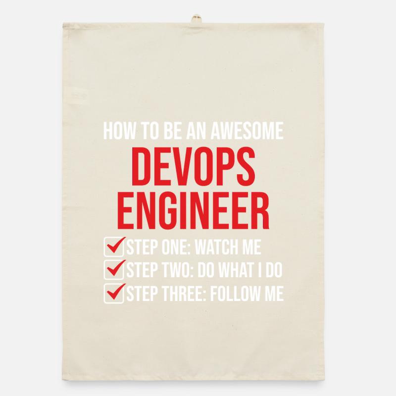 T-shirt de citation de motivation de l’ingénieur DevOps Torchon bio