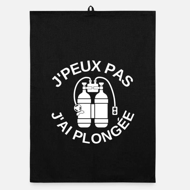 plongée, plongée sous marine, fan de plongée Torchon bio