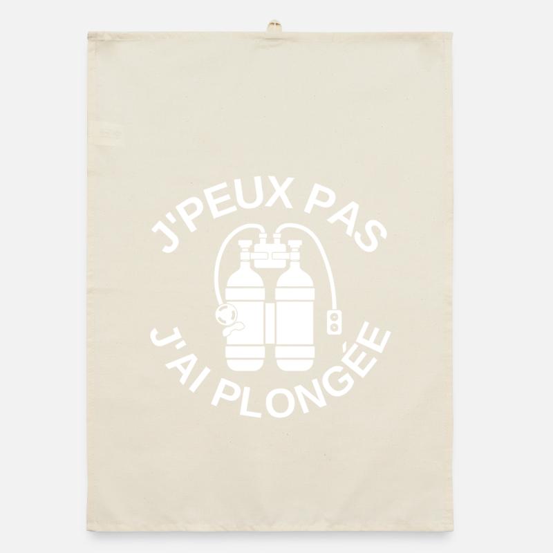 plongée, plongée sous marine, fan de plongée Torchon bio