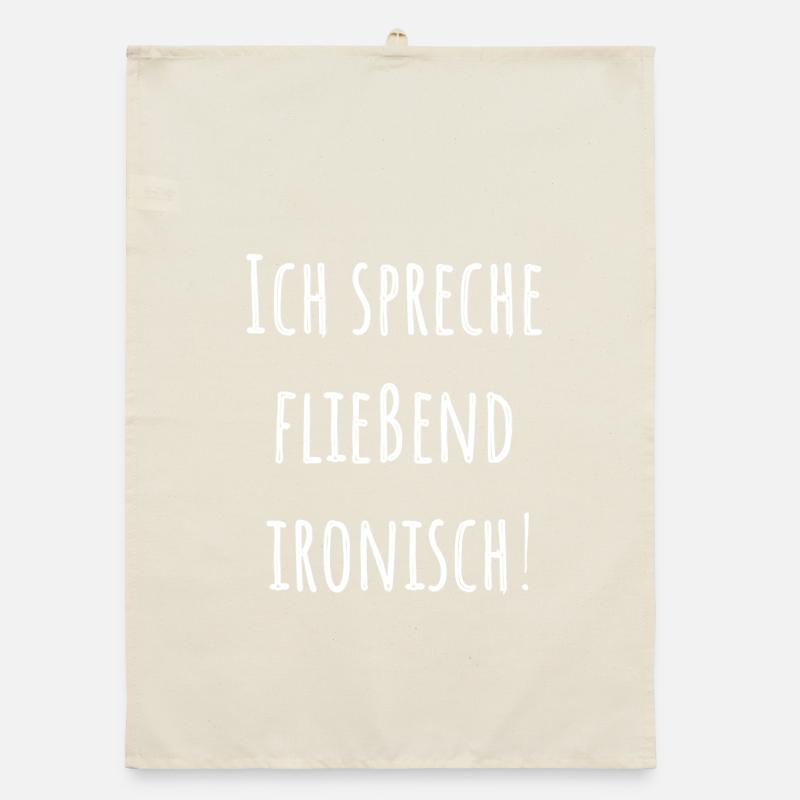 Ich spreche fließend ironisch Organic Geschirrtuch