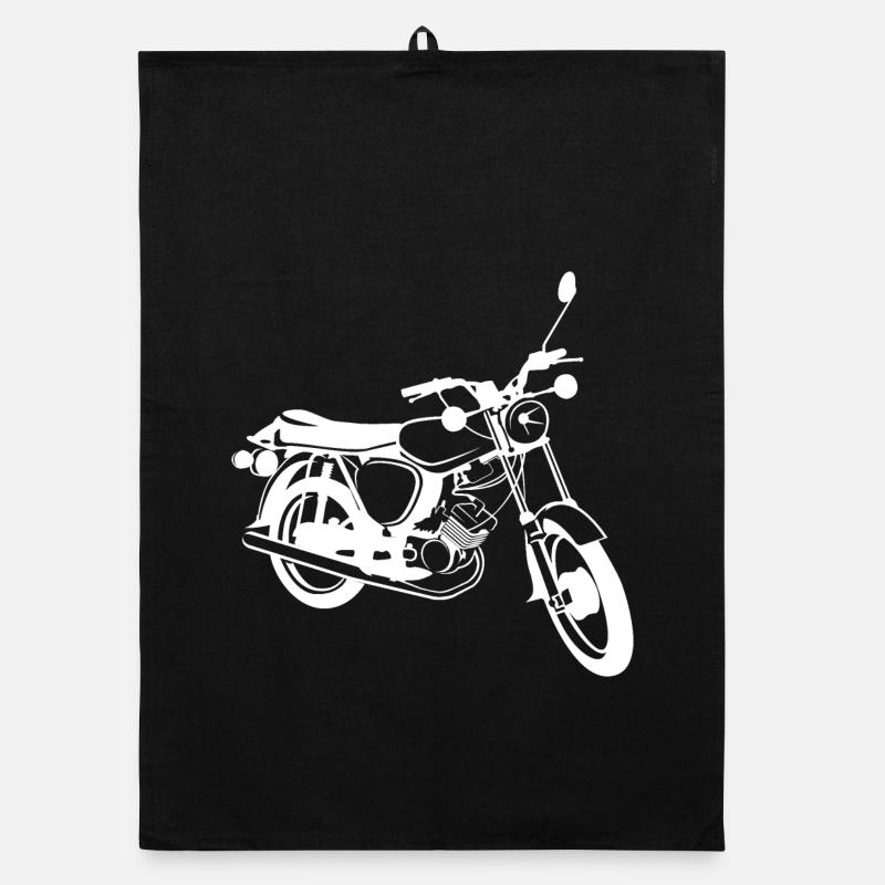 Simson S51 Mobylette Légende Illustration Moto RDA Torchon bio