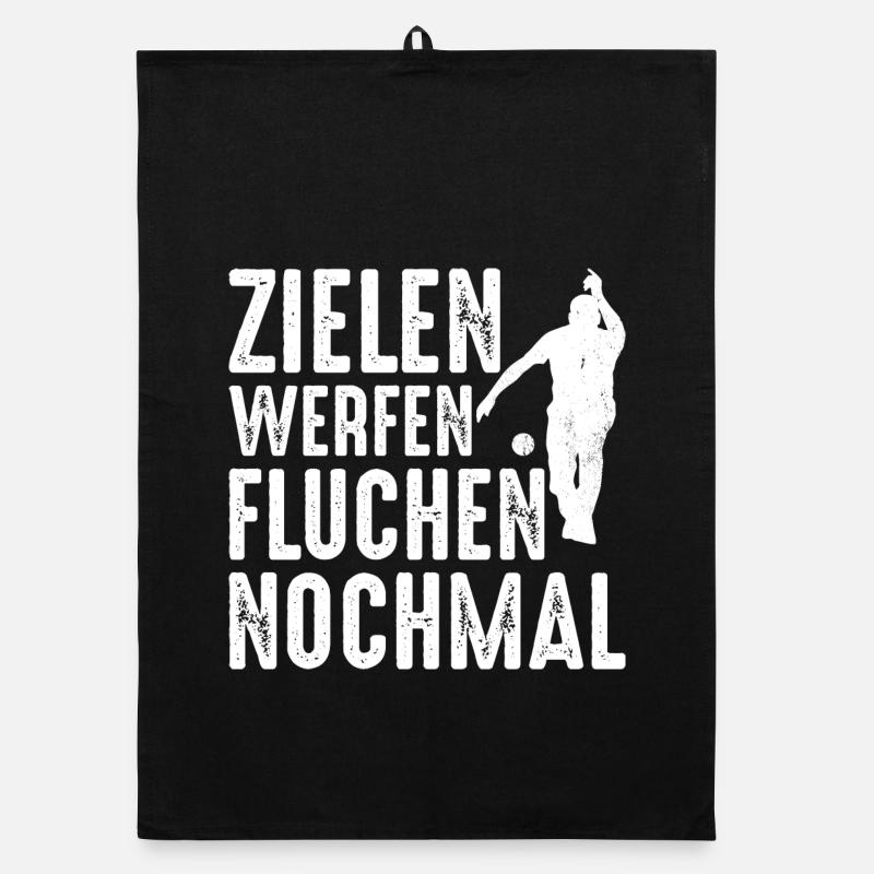 Zielen Werfen Fluchen Nochmal Spruch Bouler Organic Geschirrtuch