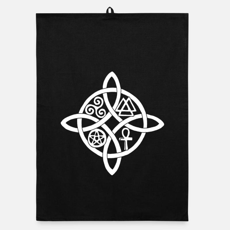 White Witch's Knot Organic dish towel