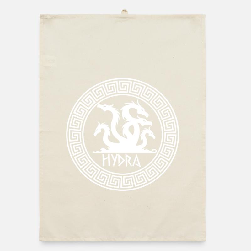 Symbole de l'hydre blanche Torchon bio