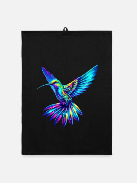 Kolibri - Organic Geschirrtuch - Schwarz - Vorne