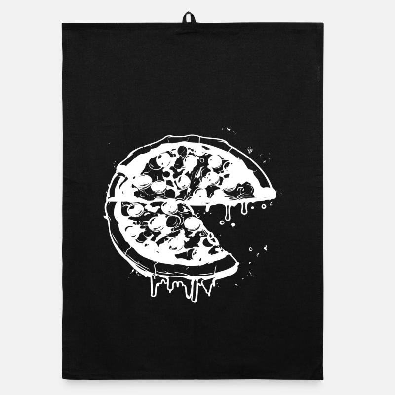 Dessin de pizza Torchon bio