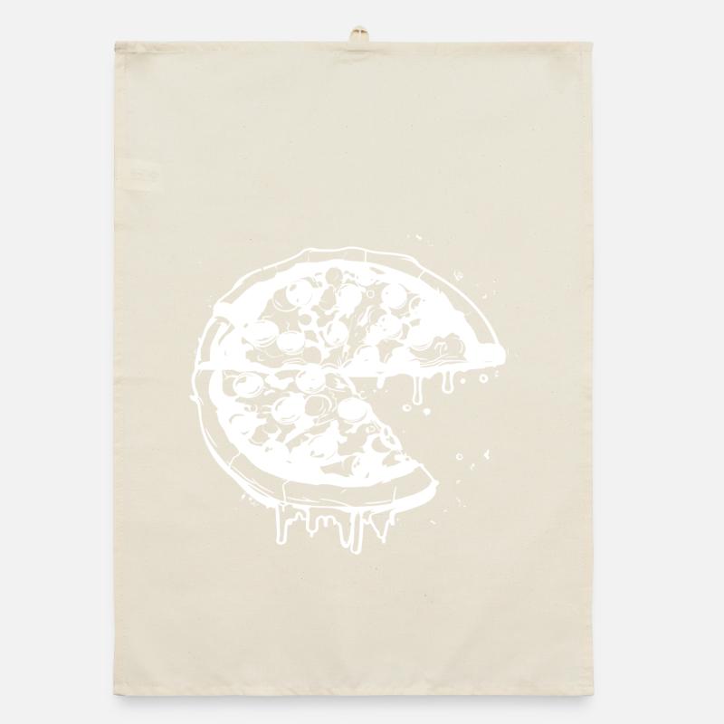Pizza Drawing Organic dish towel