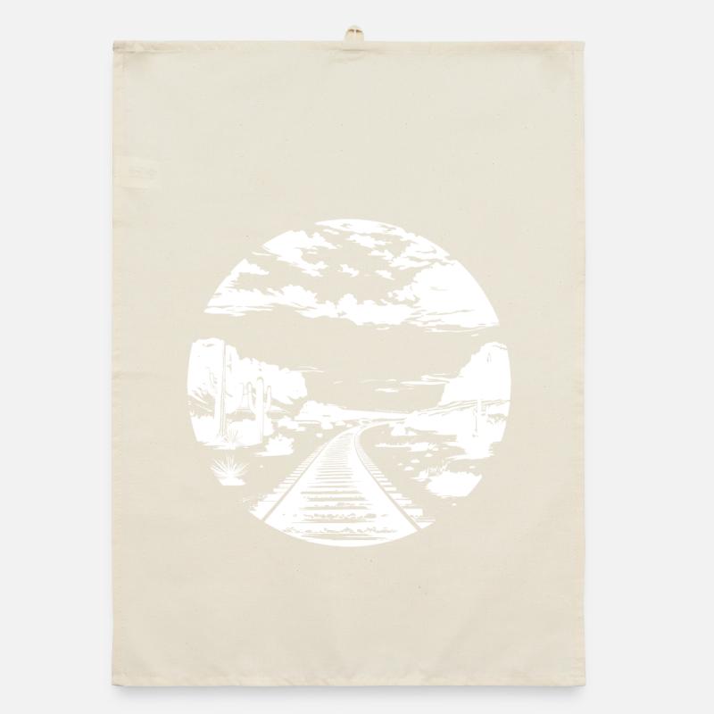 Railway Drawing Organic dish towel