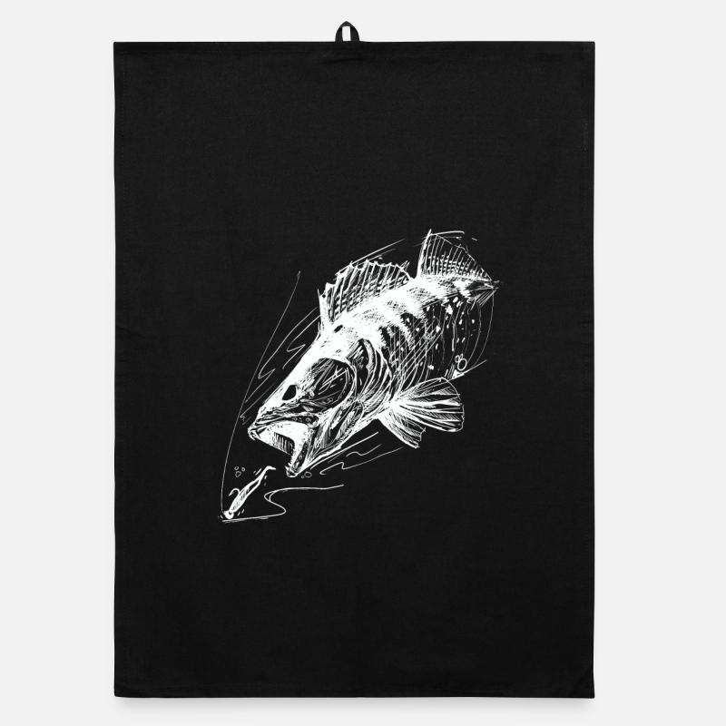 Poisson de vie ! - T-shirt de pêche Zander Attack 2 W Torchon bio