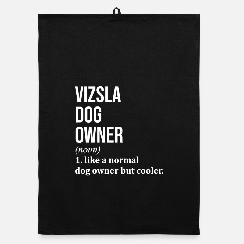 Vizsla - Organic Geschirrtuch - Schwarz