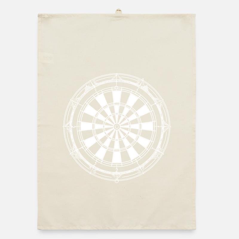 Dartboard Sketch Organic dish towel