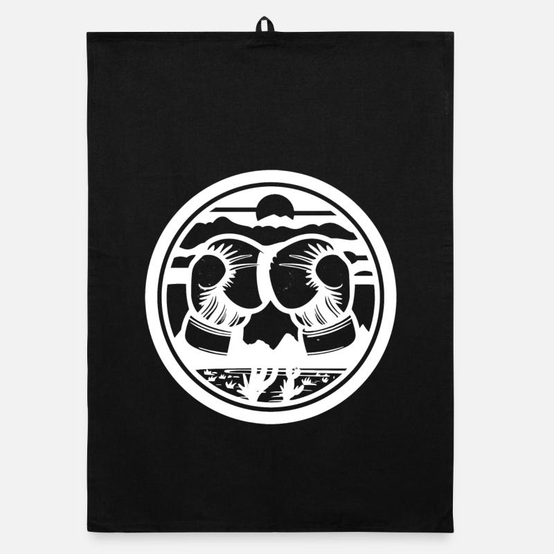Boxing Sketch Organic dish towel