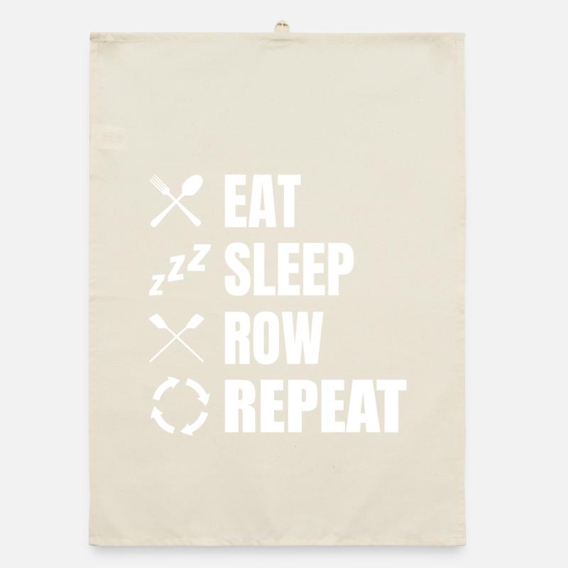 Eat Sleep Row Repeat Organic Geschirrtuch