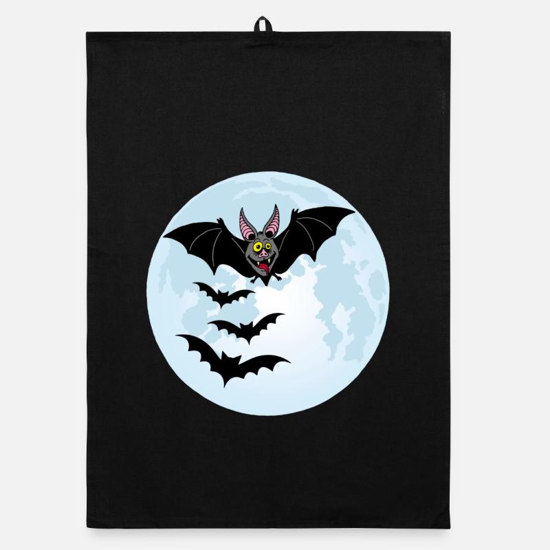 Fledermäuse, Vampire und der Mond Organic Geschirrtuch