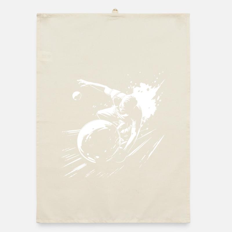 Bowling Grafik Organic Geschirrtuch