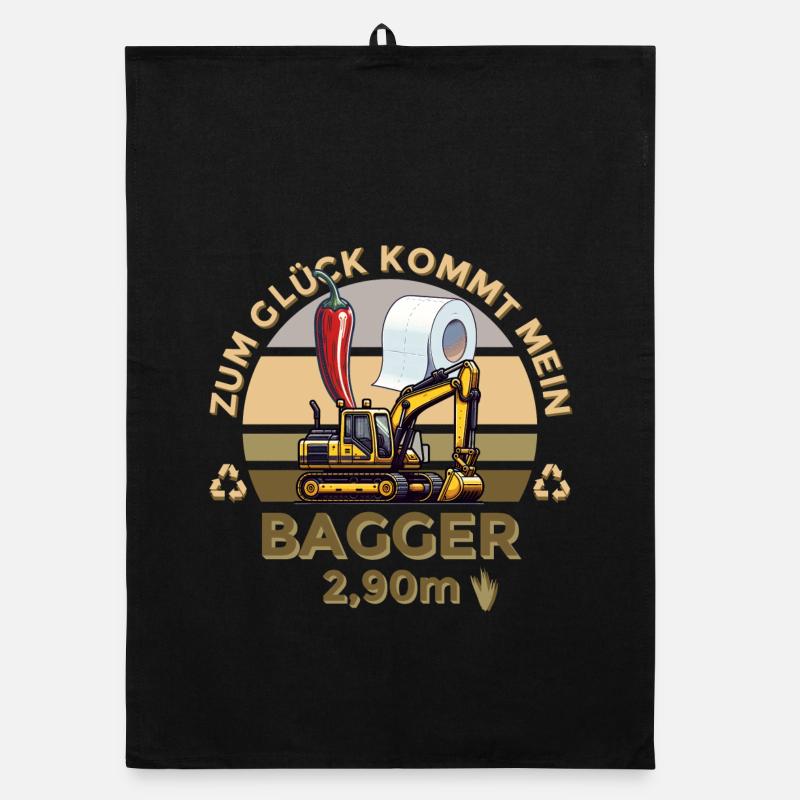 My excavator Organic dish towel