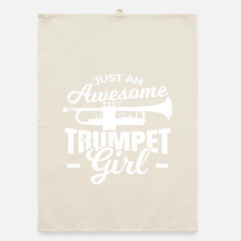 Trompeten Mädchen Organic Geschirrtuch