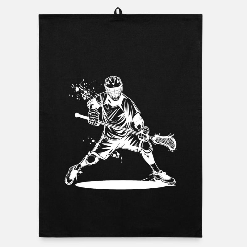Lacrosse player Organic dish towel